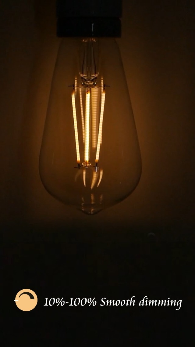 TORCHSTAR ST64 LED Bulb Dimmable, LED Vintage Edison Light Bulbs